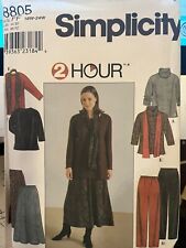 Simplicity pattern 8805 womens top, skirt, pants & scarf size FF 18W-24W - uncut picture