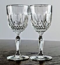 2 RARE ANTIQUE RUSSIAN URAL MOUNTAINS CRYSTAL VODKA TASTING SHOT GLASSES / ЧАРКА picture