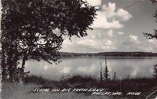 RPPC Phelps WI Wisconsin across Big Twin Lake Vilas County Photo Vtg Postcard C4 picture