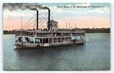 PADUCAH, KY Kentucky ~ FERRY BOAT G. W. ROBERTSON c1910s  Postcard picture
