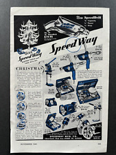 SPEED WAY TOOLS DRILL 1866 S. 52ND. AVW=E. CICERO50, IL. VINTAGE PRINT AD 1949. picture
