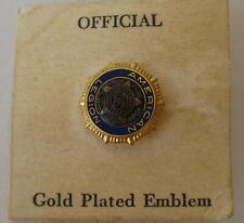 vtg American Legion gold plated EMBLEM badge blue star military enamel pin 54296 picture