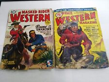 Masked Rider Western Brand of the Unknown + Dime Western Magazine May 1945 picture