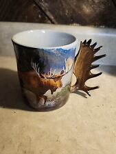 Don Kloetzke Rivers Edge Products 3D Moose Horn Handle Coffee Mug Cup 15oz #2433 picture