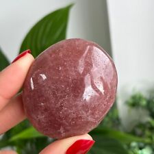 Strawberry Quartz Palmstone Crystal Polished With Iron Inclusions 82g - 5.5cm picture