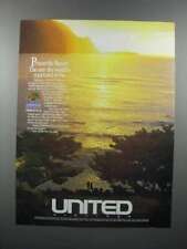 1988 United Air Lines Ad - Princeville Resort, Hawaii picture