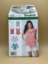 Simplicity Pattern 1806 Miss Pullover Tops Size 8-16 UNCUT FF picture