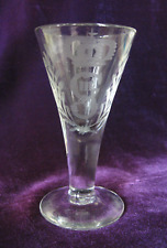 GUSTAV III of Sweden, engraved, trumpet-shaped, Wine Glass  /  1800 or 1930s picture