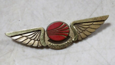 VTG 1967-1991 Continental Airlines Junior Pilot Wings Pin Stoffel Seals NY picture