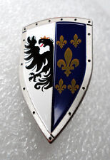Early CHARLEMAGNE Themed Medieval Shield Heraldry Pin Badge Templar Roman Fleur picture