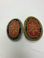 2 Vintage TWA Bullion Sweater Patches - Winners Circle & Goalbuster picture