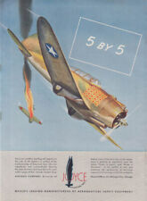 5x5 Ace Pilot Douglas SBD Dauntless - Joyce Airchox ad 1943 picture