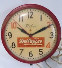 Vintage Warren Telechron Drink Dr. Pepper Clock Working picture