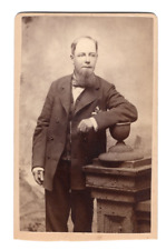 CHICAGO, IL 1860s ~ 1870s Victorian Man Goatee Beard No ID CDV by HUTCHINSON picture