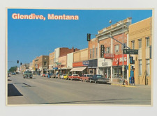 Business District on Merril Glendive Montana Postcard Unposted Vintage picture