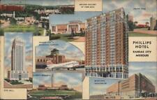 1947 Kansas City,MO Hotel Phillips Missouri The Allis Press Linen Postcard picture