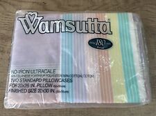 Vintage 1970s 80s Pillowcases Wamsutta Ultracale Standard New Old Stock picture