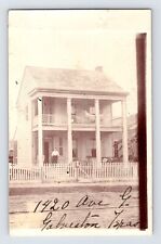 Postcard RPPC Texas Galveston TX 1420 Avenue G Winnie Residence 1910s Unposted picture