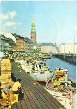 Copenhagen The Old Strand Fish Market St Nicholas Denmark Postcard POSTED VTG picture