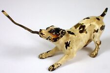 Antique Vtg Vienna Miniature Bronze Cold Painted Terrier Dog Playing Austria picture