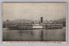 Postcard 1916 NY Steamer Ship Robert Fulton Water View Hudson River New York picture