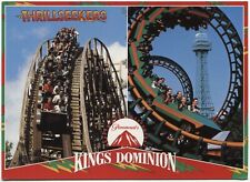 Postcard Chrome Amusement Park Paramount's Kings Dominion, Doswell, VA, Coasters picture