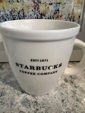 Vintage Starbucks Barista Mug 2001 Ceramic Large White 16oz Coffee Cup Est 1971 picture