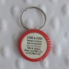 Vintage Chicago Auto Incorporated Keychain Louis Sons Harlem Addison Kelly Tire picture