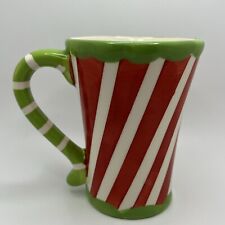 Christmas Mug Red/White Stripes Green Trim California Pantry “Whoville Theme” picture