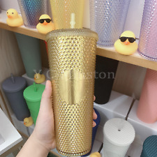 Hot Starbucks Gold Glitter Diamond Studded Tumbler Cup 24oz/710ml Cold 1:1 China picture