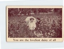 Postcard You are the loveliest daisy of all with Lovers Flowers Picture picture