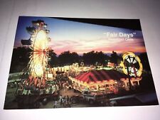 BUTLER County FAIR Carnival Amusement Park Rides POST CARD Hamilton OH Ohio picture