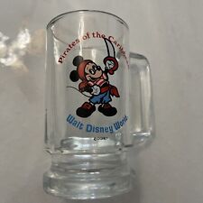 Vintage Walt Disney World Pirates Of The Caribbean Mickey Glass Mug picture