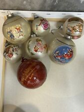 1970’s - 1990’s vintage christmas ornaments lot Of 7 picture