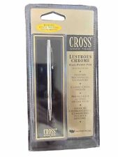 New Cross Lustrous Chrome Ballpoint Pen Black Ink USA 1994 Writing Instrument picture
