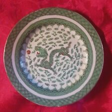 VTG Chinese export republic period green celestial dragon plate picture