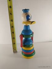 Rare Vintage Walt Disney Donald Duck Wooden Stacking Figurine picture