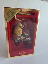 2004 NIB Lenox Winter Greetings Cardinals Male And Female Porcelain Ornament picture