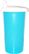 Tupperware New 10.5 oz Big Bell Tumbler Sipper Seal Sippy Cup Sheer Aqua Blue picture