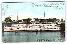 City of Bangor Maine Steamer Steamship Postcard B579 picture