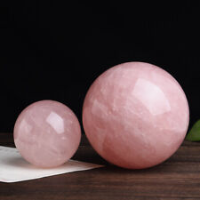 40MM Natural Rose Quartz Crystals Gemstone Reiki Healing Stone Sphere Ball Globe picture