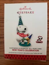 HALLMARK Peanuts NEW YEAR'S CELEBRATION SNOOPY ORNAMENT NEW 12 Month of Fun 2014 picture