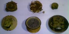 ATQ SALVAGED Round Clock BRASS Movement LOT: NON-WORKING (For Repair OR Parts) picture
