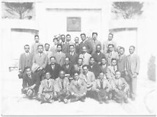 GROUP OF MEN IN FRONT OF PORTRAIT,JAPAN,1940'S.VTG 6.2