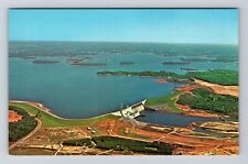 Lake Norman NC-North Carolina Aerial Cowans Ford Dam Vintage Souvenir Postcard picture