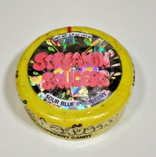 SCREAMIN' SAUCERS Vintage 1990's UNOPENED Sour Blue Raspberry Puck Candy *RARE* picture