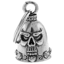 FITS HARLEY MOTORCYCLE BIKERS PEWTER SKULL SKELETON RIDING BELL GUARDIAN  picture