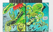 Official Original DC Comics Colorist's art,Aquaman v Green Lantern JLA 4 page 30 picture