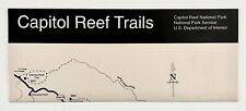 1990s Capitol Reef Hiking Trails National Park Utah Vintage Travel Brochure Map picture