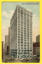 cpa written in 1913 USA - NORTH AMERICAN BUILDING, CHICAGO skyline skyscraper picture